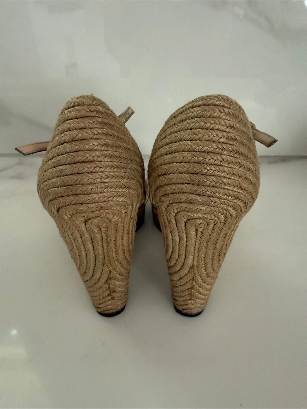 Gucci Gold Metallic Wedge horsebit Sandals- Sz 37/7